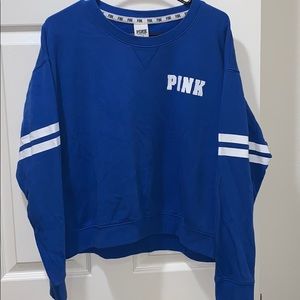 PINK blue crew neck